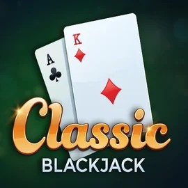 Classic Blackjack online game logo by Red Tiger Gaming on bonus-kong-hu.com